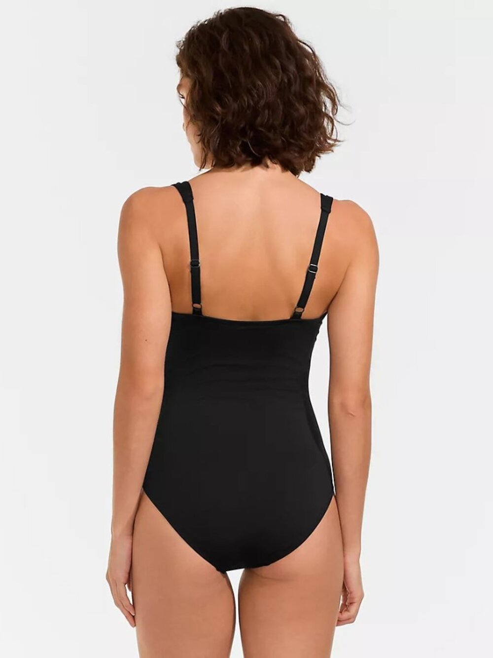 Lands End Long Torso sweatheart wrap one piece swimsuit - Picture 2 of 3